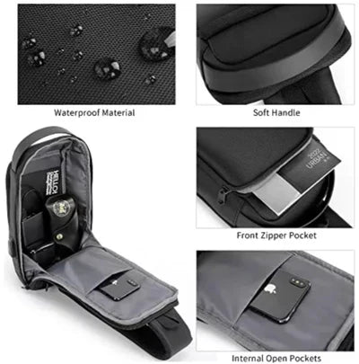 💣 Bandolera Antirrobo de Piel con Carga USB 💣 + Envío Gratis ✈️ 🚚PAGO CONTRA ENTREGA 🚚
